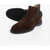 TOD'S Suede Leather Chelsea Boots Brown