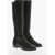 Stuart Weitzman Fabric And Leather Halfnhalf Pull-On Boots Black