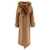 Burberry Burberry Faux Fur Trim Wool Duffle Coat Beige