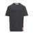 Golden Goose Black Distressed T-Shirt With Logo Man Golden Goose GREY