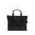 Marc Jacobs 'The Small Tote Bag' Black Shoulder Bag With Logo In Grainy Leather Woman Marc Jacobs Black