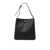 Fabiana Filippi LEATHER HOBO BAG WITH ECLIPSE BUCKLE Black  