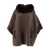 GIOVI Giovi Wool And Cashmere Poncho BROWN