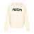 MSGM Msgm White Cotton Hoodie With Logo Print WHITE