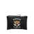 Kenzo Kenzo Clutch With Tiger Head Motif Black