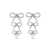 Self-Portrait Self-Portrait Tiered Crystal Bow Earrings SILVER