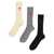 AMI Paris AMI Paris Logo-Embroidered Socks (Set Of Three) OFF WHITE/GREY/BLACK