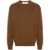 Golden Goose Golden Goose Davis Basic Cotton Sweater With Logo Embroidery On The Back BROWN