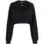 Off-White Off-White Logo-Print Cropped Cotton Sweatshirt Black