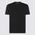 CRUCIANI Cruciani Black Cotton Blend T-Shirt Black