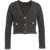 Pinko Cropped bouclè cardigan Brown