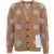 AMARANTO Knit cardigan with dots and fringes Brown