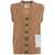 AMARANTO Knit vest in cashmere blend Brown