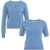 Kaos Set: Cardigan and t-shirt in wool Blue