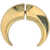 MARINE SERRE Crescent Moon Earring SHINY GOLD