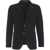 Tagliatore Blazer in wool blend with herringbone pattern Black