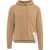 AMARANTO Knit hoodie in cashmere blend Brown