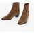 Céline Suede Leather Isaac Boots With Buckle Details Brown