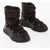 Dior Monogram Print Snow Boots Brown