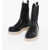 Isabel Marant Leather Mecille Chelsea Booties With Chulky Sole Black