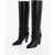 Céline Knee-Length Wilters Leather Boots With Ankle Strap 10Cm Black