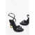 Fendi Logoed Heel Leather Sandals 10Cm Black