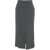 Otto d ame Long straight skirt in wool blend Grey