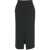 Otto d ame Long straight skirt in wool blend Black