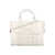 Marc Jacobs Marc Jacobs The Leather Medium Tote Bag COTTON SILVER