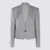 Brunello Cucinelli Brunello Cucinelli Striped Cropped Blazer With Monili GREY