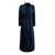 Tom Ford Long Blue Trench Coat With Matching Belt In Velvet Woman BLUE