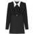 Versace Versace Black Mini Dress With White Collar Black