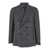 Tagliatore 'Montecarlo' Grey Double-Breasted Jacket In Wool Blend Man GREY