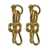 FEDERICA TOSI 'Cecile' Twisted Earrings In 18K Gold Plated Bronze Woman GREY