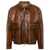 Golden Goose Golden Goose Journey M`S Zipped Jacket Waxed Leather Clothing BROWN