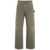 Golden Goose Low-waist pants in cotton jacquard Oliv