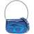 Diesel 1Dr Metallic Leather Shoulder Bag BLUE