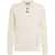 AMARANTO Wool knit sweater with polo collar White