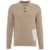 AMARANTO Wool knit sweater with polo collar Brown