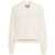 AMARANTO Knitted sweater with collar detail White