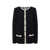 Alessandra Rich Alessandra Rich Oversized Alpaca Knit Cardigan Black