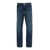 AGOLDE Blue Straight Jeans With Branded Button In Cotton Blend Denim Man BLUE