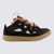 Lanvin Lanvin Black Leather Vintage Curb Sneakers HONEY/BLACK