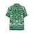 Dolce & Gabbana 'Palermo' Green And White Bowling Shirt With Majolica Print In Silk Man GREEN