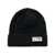 Fiorucci Fiorucci Ribbed Merino Wool Beanie With Logo Black