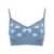 Dolce & Gabbana Jacquard logo cropped top Light Blue