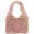 Stella McCartney Small Soft Teddy Hobo Tote Bag. DUSTY ROSE