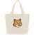 MAISON KITSUNÉ Fox Head Tote Bag ECRU