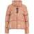 Pinko Padded crystal nylon pea jacket Rose