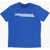 DSQUARED2 Solid Color Relax Crew-Neck T-Shirt With Printed Logo Blue